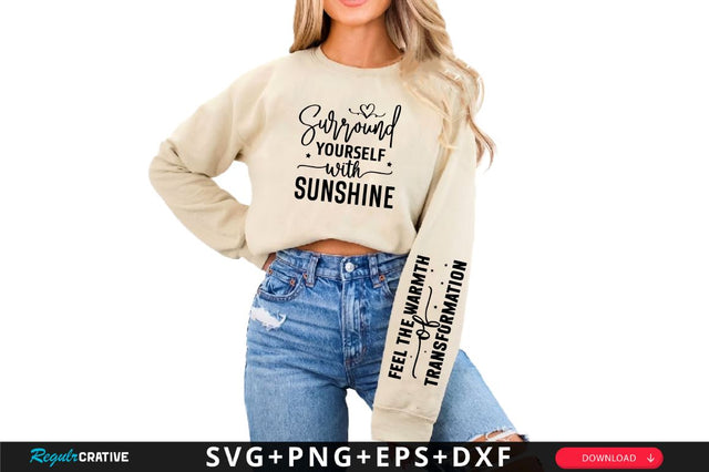 Feel the warmth of transformation Sleeve SVG Design, Inspirational sleeve SVG, Motivational Sleeve SVG Design, Positive Sleeve SVG SVG Regulrcrative 