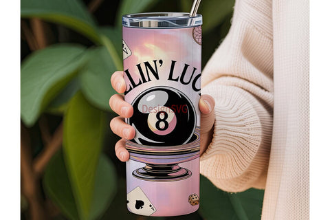 Feelin' Lucky 20oz Tumbler Wrap Sublimation DesignSVG 