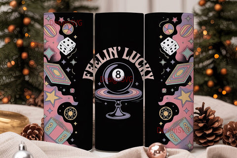 Feelin' Lucky 20oz Tumbler Wrap Sublimation DesignSVG 