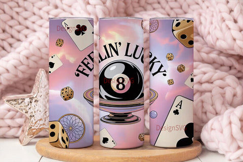 Feelin' Lucky 20oz Tumbler Wrap Sublimation DesignSVG 