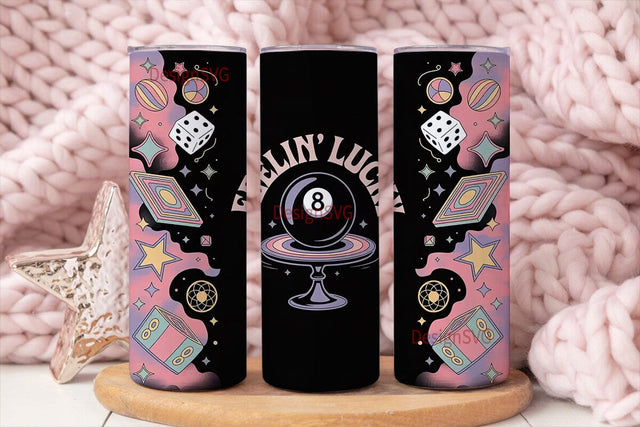 Feelin' Lucky 20oz Tumbler Wrap Sublimation DesignSVG 