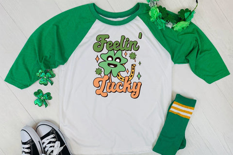 Feelin Lucky, Retro St Patrick's Day Sublimation Sublimation CraftLabSVG 
