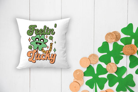 Feelin Lucky, Retro St Patrick's Day Sublimation Sublimation CraftLabSVG 