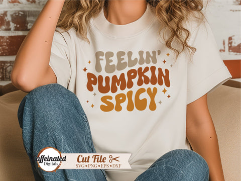 Feelin' Pumpkin Spicy svg, png SVG Caffeinated SVGs 