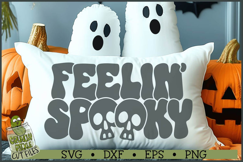 Feelin' Spooky Skulls SVG File SVG Crunchy Pickle 