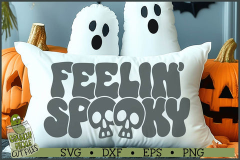 Feelin' Spooky Skulls SVG File SVG Crunchy Pickle 