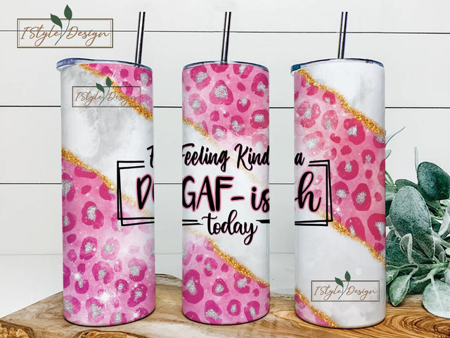 Feeling Kinda IDGAF-ish Today Tumbler Wrap PNG, 20oz Skinny Tumbler Sublimation Design, Straight & Tapered Tumbler Wrap, Funny Adult Humor Sublimation iStyleDesign 
