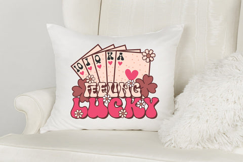 Feeling Lucky - Groovy Valentines Sublimation Sublimation CraftLabSVG 
