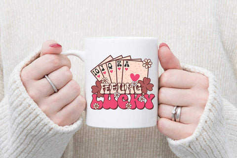 Feeling Lucky - Groovy Valentines Sublimation Sublimation CraftLabSVG 