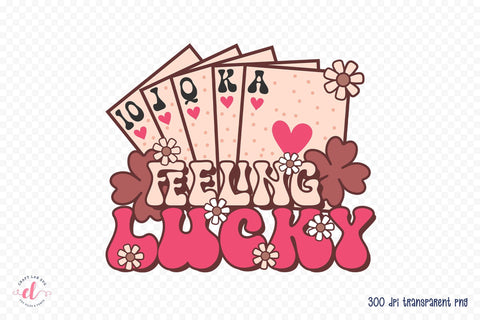 Feeling Lucky - Groovy Valentines Sublimation Sublimation CraftLabSVG 