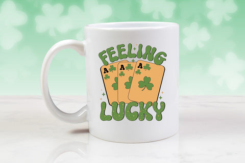 Feeling Lucky, Retro St Patricks Day Sublimation Sublimation CraftLabSVG 