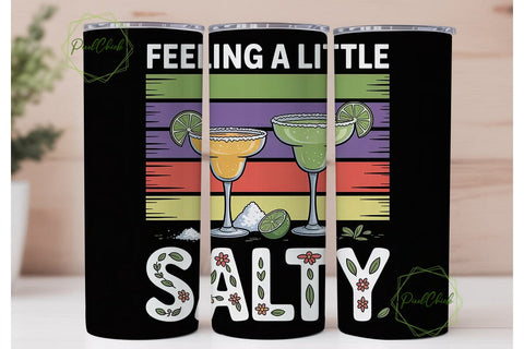 Feeling Salty 20oz Tumbler Wrap Sublimation PixelChick 