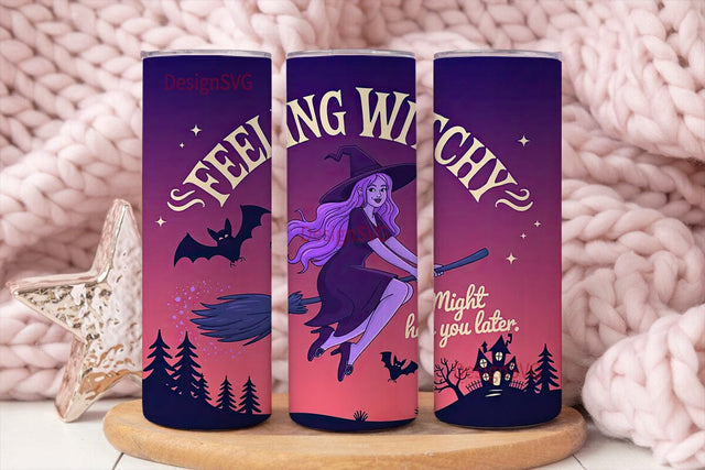 Feeling Witchy 20oz Tumbler Wrap Sublimation DesignSVG 