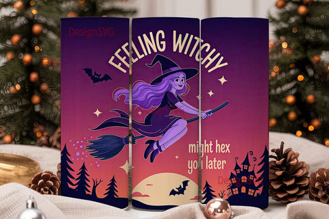 Feeling Witchy 20oz Tumbler Wrap Sublimation DesignSVG 
