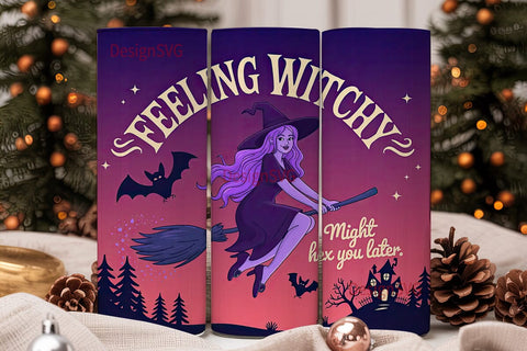 Feeling Witchy 20oz Tumbler Wrap Sublimation DesignSVG 