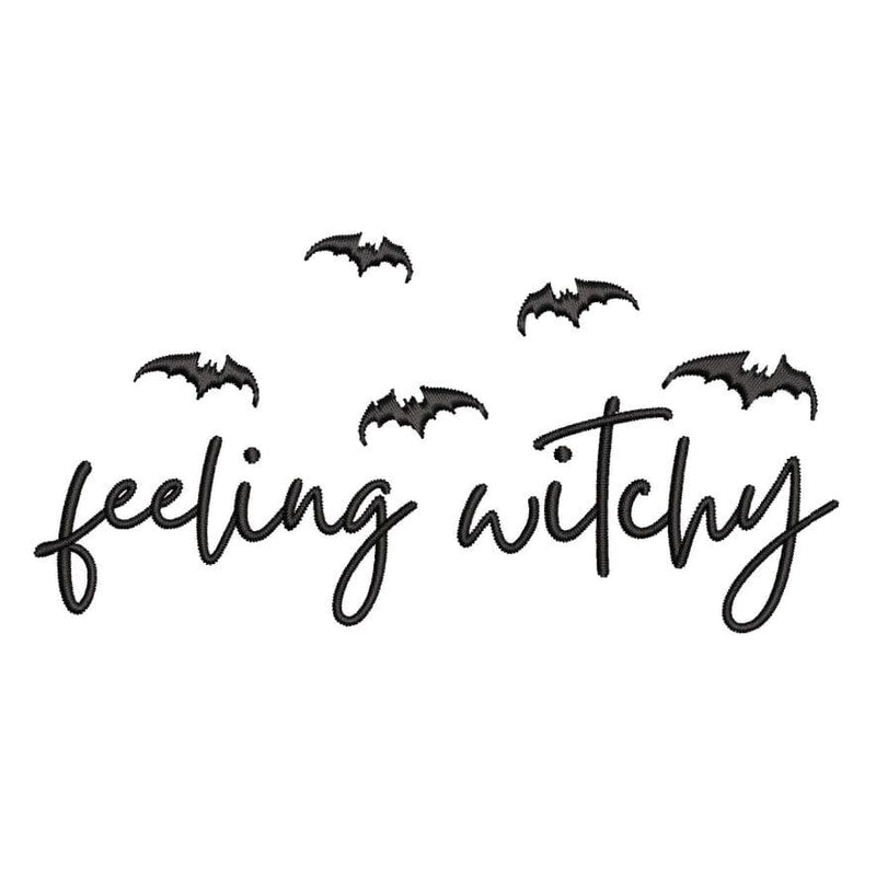 Feeling Witchy Embroidery Design, Bat Embroidery File, Halloween Machine Embroidery Design, 3 sizes, Instant Download Embroidery/Applique DESIGNS Nino Nadaraia 