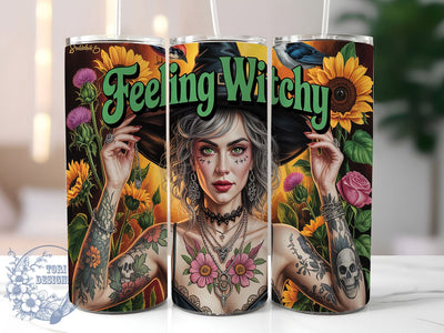 Feeling Witchy Spooky Halloween Tumbler, Spooky Witch, Halloween Tumbler, 20oz Tumbler Wrap, Skinny Tumbler Png, Sublimation Design, Instant Download Sublimation ToriDesigns 