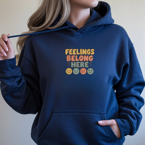 Feelings Belong Here Embroidery Design – Mental Health Emotions Positive Message Machine Embroidery File Embroidery/Applique DESIGNS PatternFeed8 