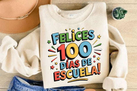 Felices 100 Días De Escuela PNG, Feliz Sublimation Design Sublimation Regulrcrative 