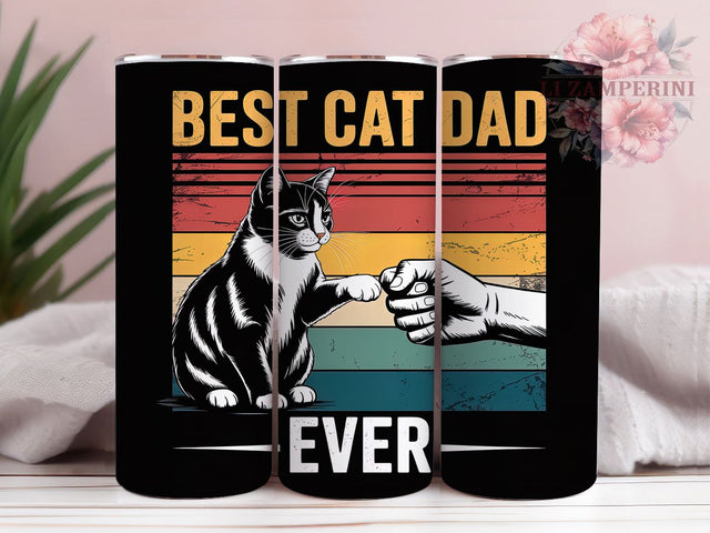 Feline Dad Pet Lover Tumbler, Pet Dad Tumbler, Cat Lover Present, Animal Parent Cup, Feline Dad Design, Pet Owner Gift, Sublimation Template Sublimation Li Zamperini 