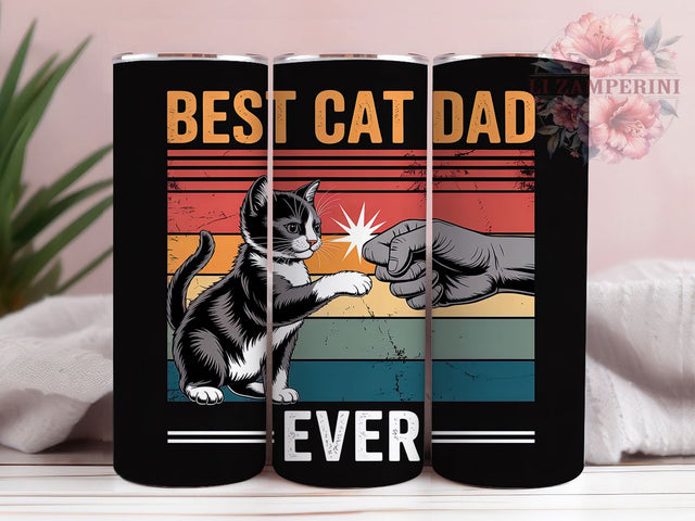 Feline Dad Pet Lover Tumbler, Pet Dad Tumbler, Cat Lover Present, Animal Parent Cup, Feline Dad Design, Pet Owner Gift, Sublimation Template Sublimation Li Zamperini 