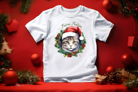 Feline Festive | Christmas Cat Sublimation Sublimation CraftLabSVG 