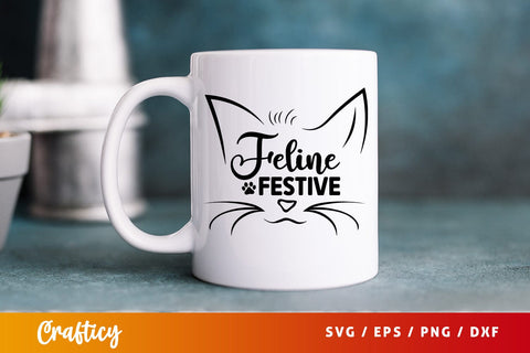 Feline festive SVG Design SVG Designangry 