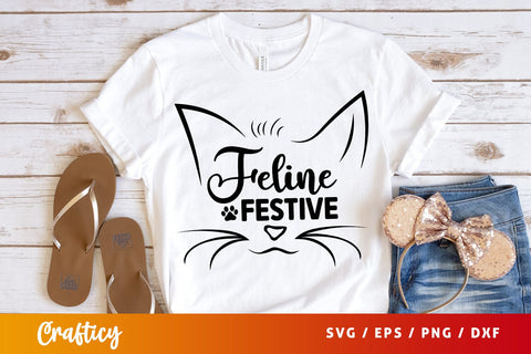 Feline festive SVG Design SVG Designangry 