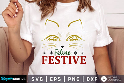feline festive SVG Design SVG Regulrcrative 