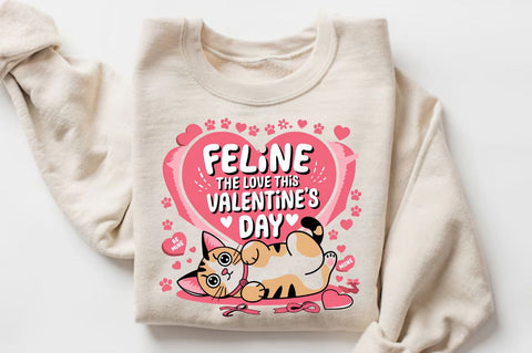 Feline the love this Valentine’s Day Sublimation Design Sublimation Regulrcrative 