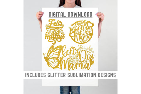 Feliz Dia Mama Cake Topper SVG, Feliz Dia Mama Svg, Happy Mothers Day, DIY Cake Topper, Birthday Mama Svg SVG TonisArtStudio 