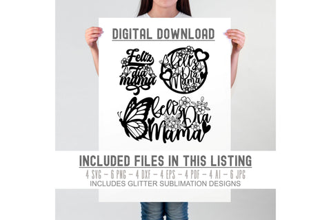 Feliz Dia Mama Cake Topper SVG, Feliz Dia Mama Svg, Happy Mothers Day, DIY Cake Topper, Birthday Mama Svg SVG TonisArtStudio 