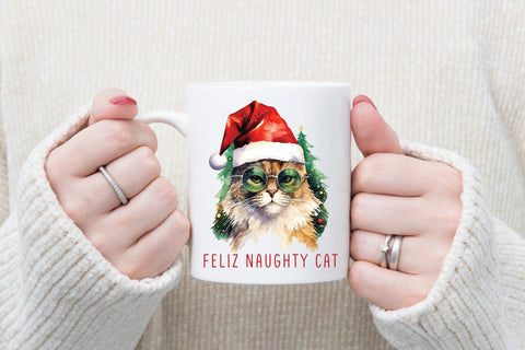 Feliz Naughty Cat, Christmas Sublimation Sublimation CraftLabSVG 