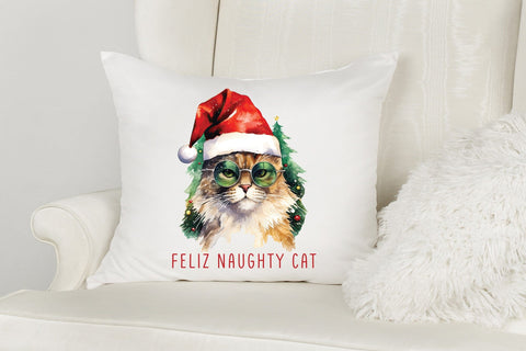 Feliz Naughty Cat, Christmas Sublimation Sublimation CraftLabSVG 