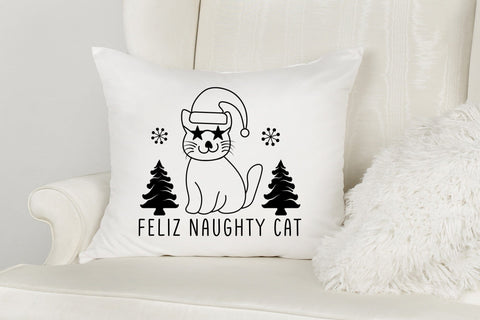 Feliz Naughty Cat - Christmas SVG Design SVG CraftLabSVG 