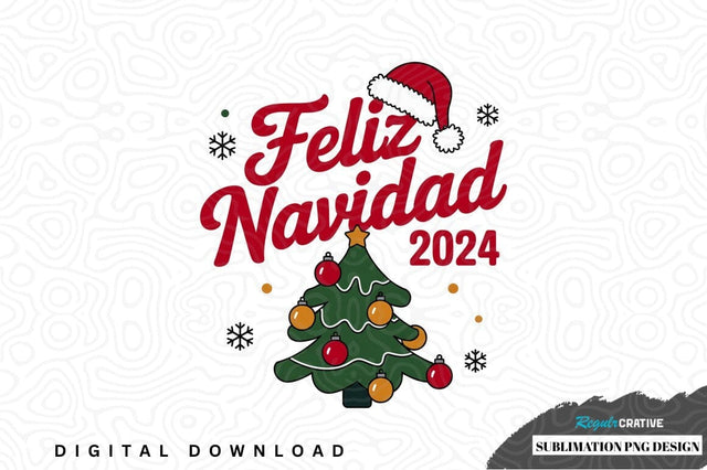 Feliz navidad 2024 sublimation png design Sublimation Regulrcrative 