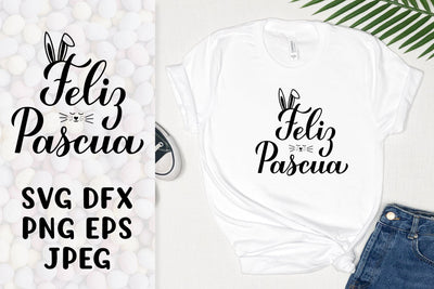 Feliz Pascua SVG. Happy Easter in Spanish. Easter card SVG LaBelezoka 