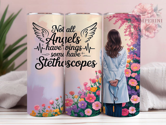 Female Angel Doctor Medical Tumbler, Angel Doctor Sublimation Design, Medical Stethoscope Cup Art, 20oz Nurse Tumbler, Whimsical Doctor Mug, Stylish Medical Cup, Cozy Healthcare Wrap Sublimation Li Zamperini 