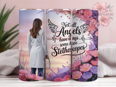 Female Angel Doctor Medical Tumbler, Angel Doctor Sublimation Design, Medical Stethoscope Cup Art, 20oz Nurse Tumbler, Whimsical Doctor Mug, Stylish Medical Cup, Cozy Healthcare Wrap Sublimation Li Zamperini 