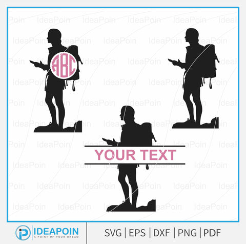 Female Hiker svg, Female Hiker monogram svg, Woman Hiking, Hikers monogram svg, Hiking silhouette, Hiking Trail, Forest Hiking, Adventure SVG Dinvect 