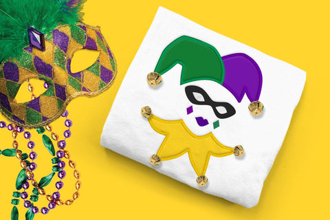 Female Mardi Gras Jester Applique Embroidery Embroidery/Applique DESIGNS Designed by Geeks 