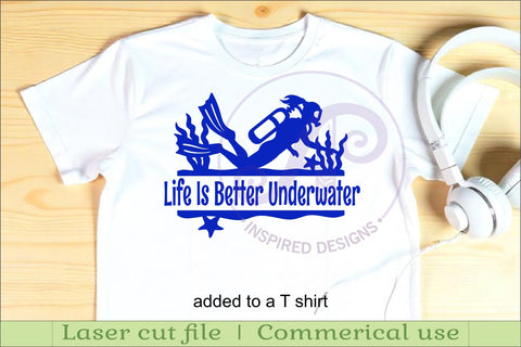 Female Scuba Diver Name Sign SVG, Diving Wall Decor Laser SVG APInspireddesigns 