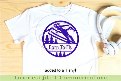 Female Ski Jump wall sign, Skier laser cut sign SVG APInspireddesigns 