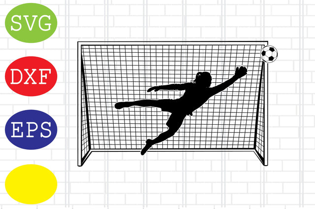 Female Soccer Goal, Soccer Net, Sport Svg, Ball Illustration Svg, Jpg, Eps, Dxf Files SVG DigitalSvgFiles 