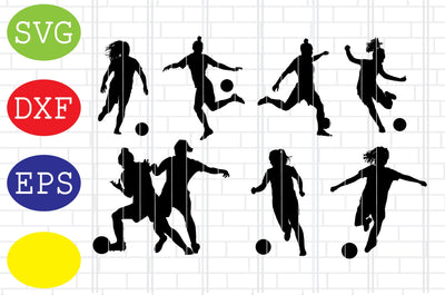 Female Soccer Player Svg, Ball Illustration Svg, Jpg, Eps, Dxf Files SVG DigitalSvgFiles 