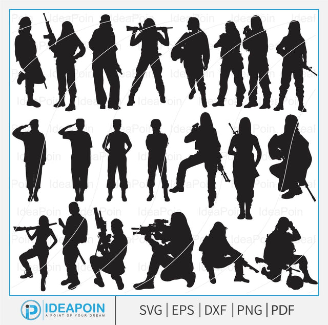Female Soldier, Soldier Svg, Soldier SVG Bundle, Military SVG Bundle, Army Solider Salute, Soldiers Silhouette , Soldier Clipart, Wman Soldi SVG Dinvect 