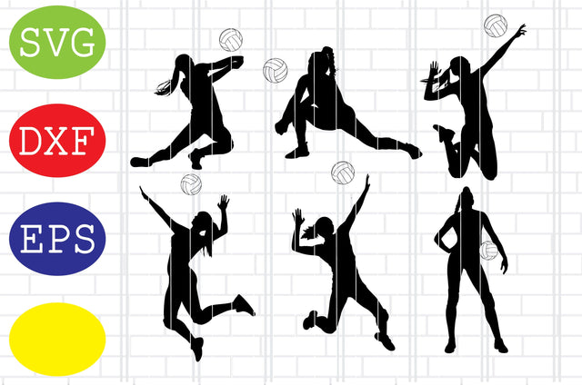 Female Volleyball Player Svg, Volleyball Cut Files, Game Day Svg, Jpg, Eps, Dxf Files SVG DigitalSvgFiles 