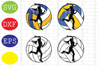 Female Volleyball Player Svg, Volleyball Svg, Volleyball Cut Files SVG DigitalSvgFiles 
