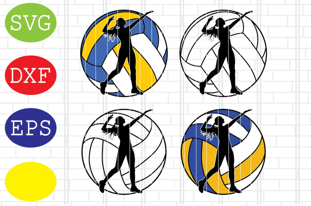 Female Volleyball Player Svg, Volleyball Svg, Volleyball Cut Files Svg, Eps, Dxf, Jpg Files SVG DigitalSvgFiles 