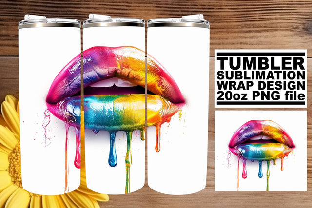 Feminine Lips 3D Tumbler Sublimation Sublimation afrosvg 